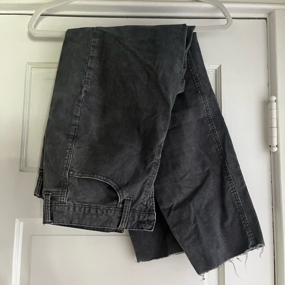 Gray American Eagle Super Stretch Corduroy Pants